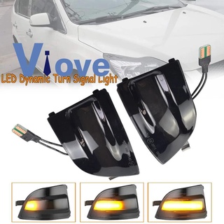 ไฟเลี้ยวไดนามิก LED ติดกระจกมองหลัง สําหรับ Ford Focus 2 MK2 2004-2008 C-MAX 2 ชิ้น