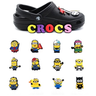 ใหม่ จี้การ์ตูนมินเนี่ยนน่ารัก คลาสสิก วัสดุ PVC สําหรับตกแต่งรองเท้าแตะ Crocs DIY