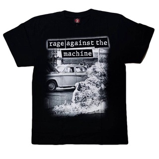 เสื้อวง rage against the machine เสื้อยืดผช เท่ๆ คอลูกเรือ