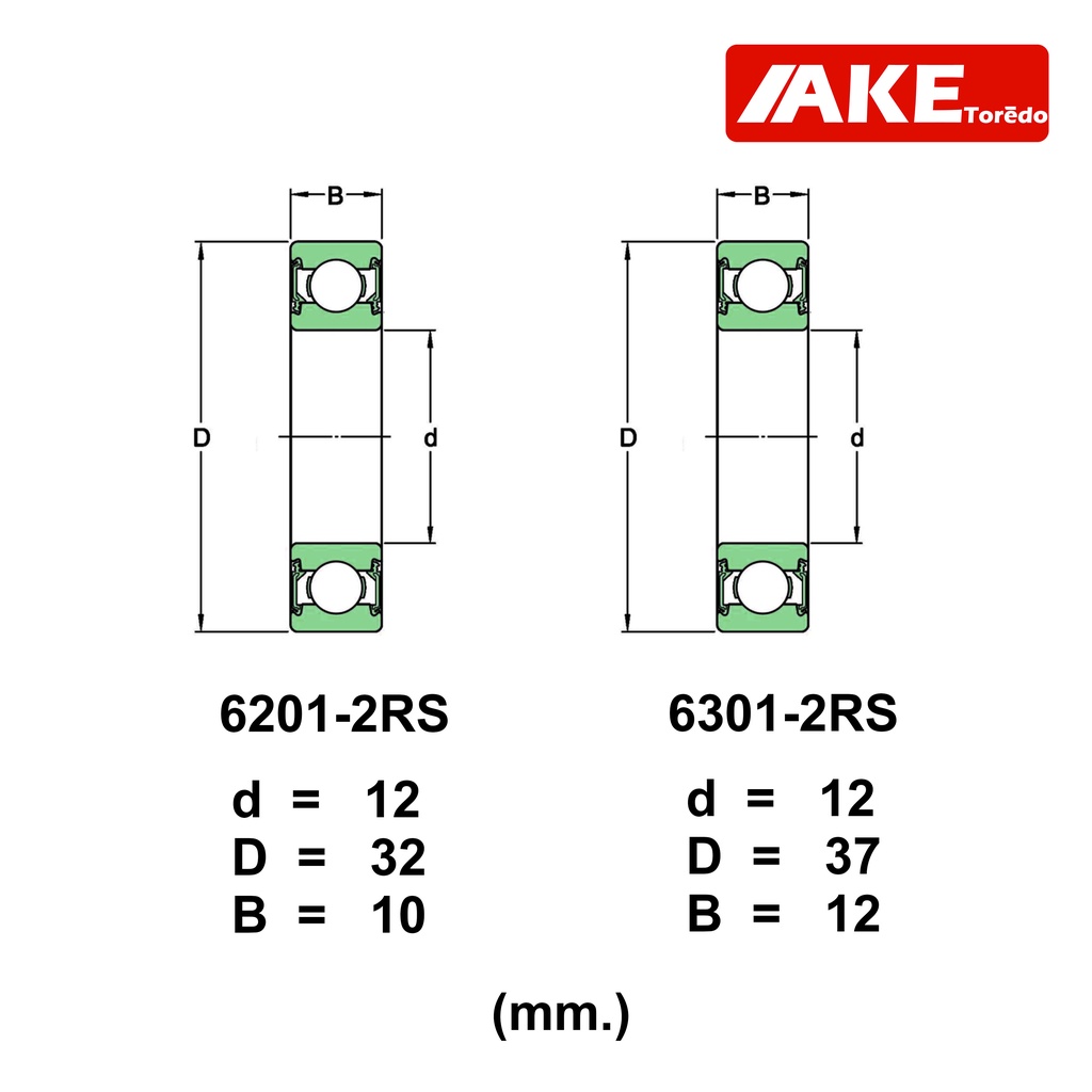 6201-2rs-และ-6301-2rs-อะไหล่ลูกปืนรถมอไซค์-สเป็ค-6301-2rs-ขนาด-12x37x12-mm-สเป็ค-6201-2rs-ขนาด-12x32x10-mm