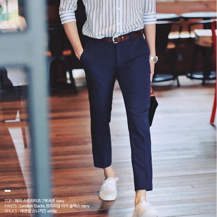 ภาพหน้าปกสินค้ากางเกงสแล็คชาย 5ส่วน สไตย์เกาหลี กางเกงขายาวชาย
