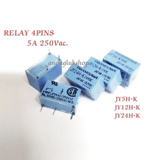 JY5H-K JY12H-K JY24H-K RELAY TAKAMISAWA 4ขา 5A,30VDC/250VAC มี 5VDC 12VDC 24VDC