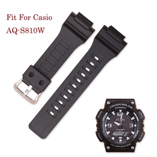 สายนาฬิกาข้อมือยาง กันน้ํา แบบเปลี่ยน สําหรับ Casio AQ-S800 AQ-S810W SGW-500H AE-1000W 18 มม.