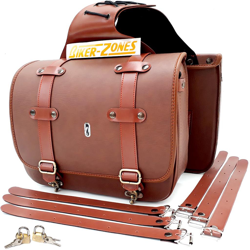 กระเป๋าข้างสำหรับมอเตอร์ไซด์-saddle-bag-sb07-tan