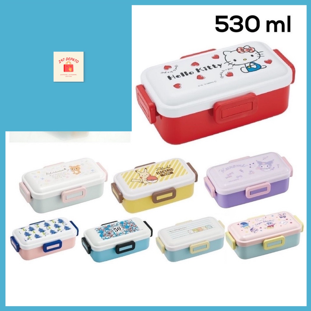 กล่องข้าว made in Japan ไม่รั่ว ไม่ซึม Skater กล่องอาหาร 530 ml กล่องเบนโตะ bento