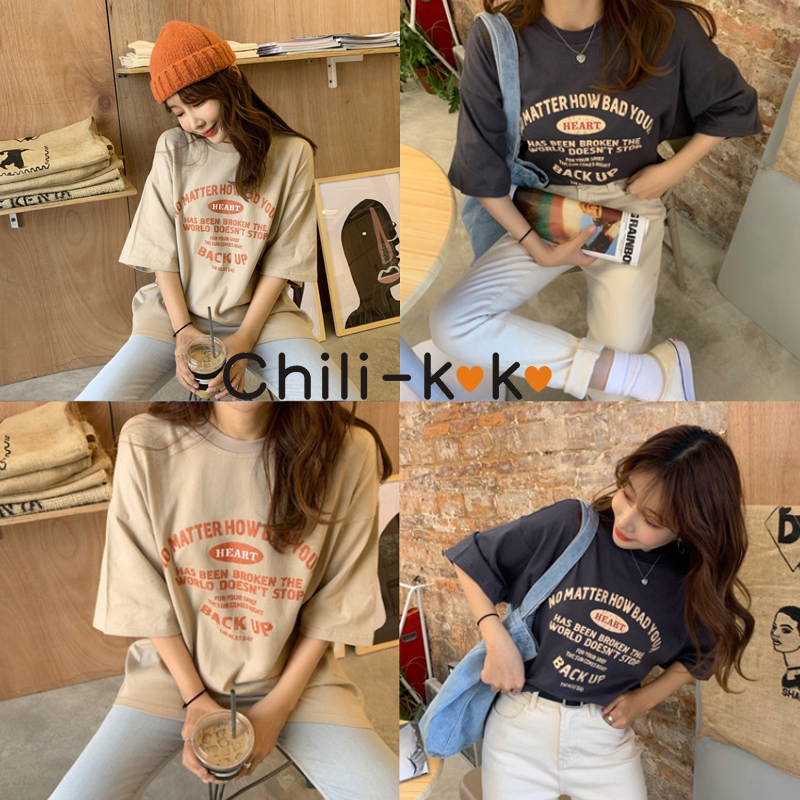 chili-k-k-3218-เสื้อผ้าผู้ญิง-เสื้อผ้าวินเทจ-เสื้อสกรีนลาย-เสื้อผ้าแฟชั่น-เสื้อยืด-oversize