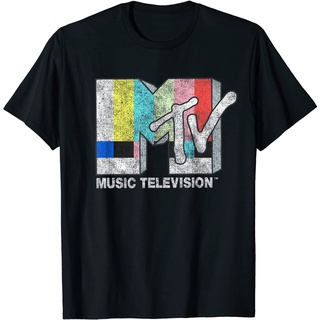 เสื้อยืด พิมพ์ลายโลโก้ Mtv TV สไตล์วินเทจสามารถปรับแต่งได้