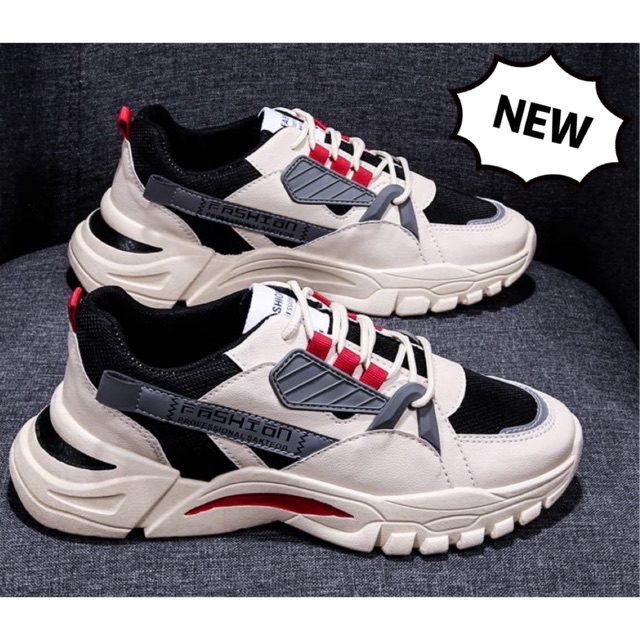 ราคาและรีวิวMARIAN (มาใหม่)รองเท้าผ้าใบผู้ชาย ดีไซน์โดนเด่น สุดฮิต สไตส์เกาาหลี NO.A0250 มี3สี ฟ้า ครีม เทา พร้อมส่ง