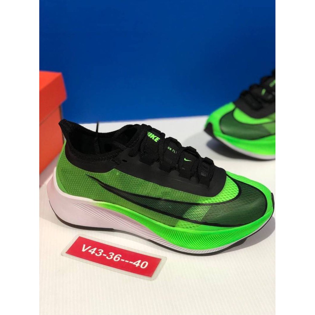 รองเท้าวิ่งไนกี้-nike-zoom-fly3-green-black-รุ่นยอดนิยม-มาใหม่