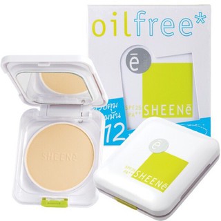 แป้งพัฟ SHEENE Oil Free ตลับจริง+รีฟิล ขนาดตลับรีฟิล บรรจุ 8 กรัม / แถม รีฟิล 8 กรัม