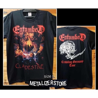 เสื้อยืดผู้ชาย เสื้อยืด พิมพ์ลาย Metal ROCK Music ALTERNATIVE ENTOMBED REBEL Preprets สําหรับผู้ชาย S-5XL