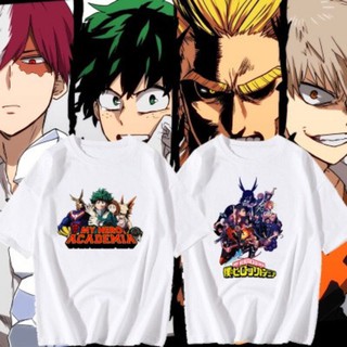 🇹🇭(สินค้าพร้อมส่งในไทย) เสื้อยืดการ์ตูนอนิเมะมายฮีโร่อคาเดเมีย(My Hero Academia)