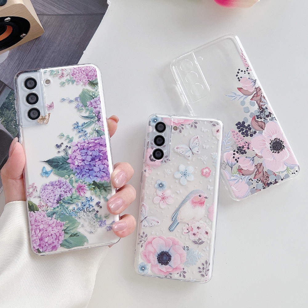 เคสมือถือ-แบบนิ่ม-ลายดอกไม้-สําหรับ-samsung-galaxy-s23-s22-s21-plus-ultra-s23fe-note20-a14-a23-a34-a54-5g