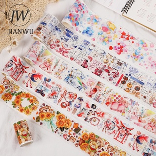 Jianwu เทปวาชิ PET น่ารัก 300 ซม. สําหรับตกแต่งสมุดภาพ DIY