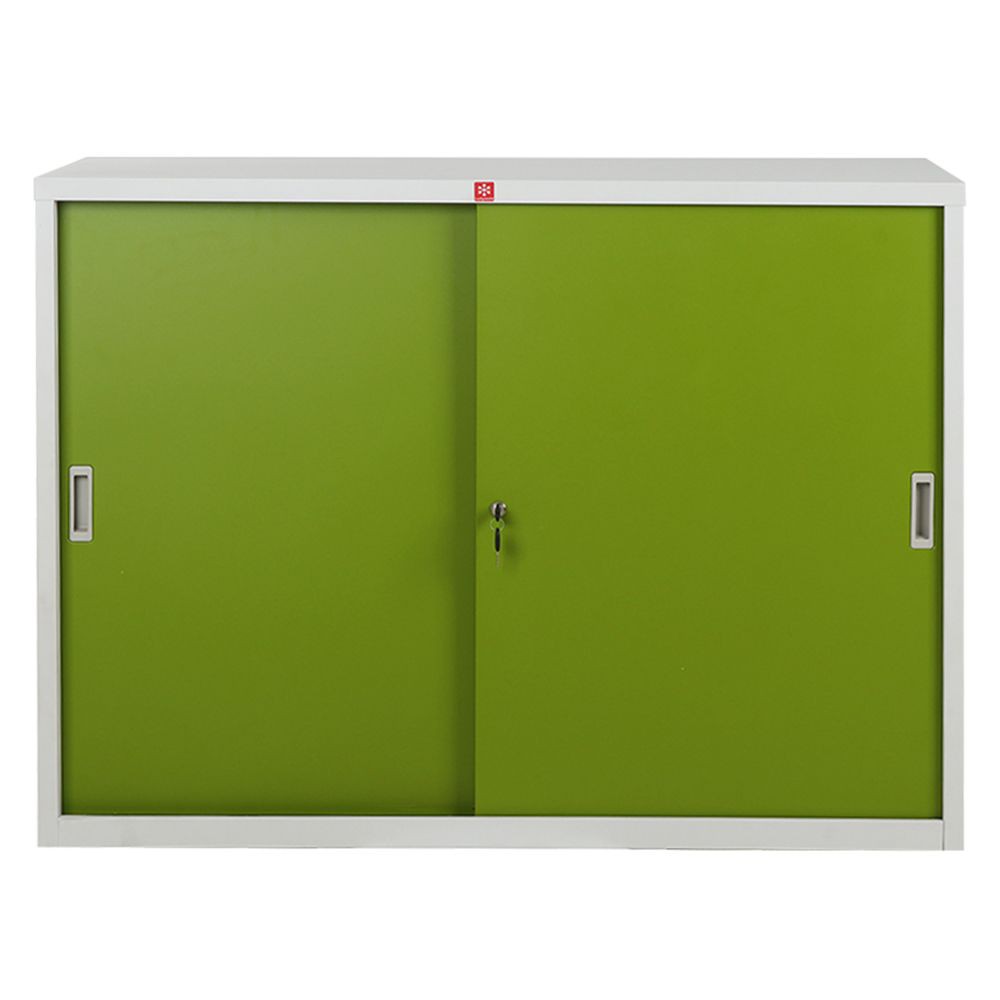 ตู้เอกสาร-ตู้เหล็กบานเลื่อนทึบ-kss-120-gg-สีเขียว-เฟอร์นิเจอร์ห้องทำงาน-เฟอร์นิเจอร์และของแต่งบ้าน-cabinet-steel-kss-120