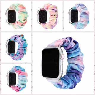 สินค้า สายนาฬิกาข้อมือ ผ้ายืดหยุ่น สามารถปรับได้ สีรุ้ง สําหรับ Apple Watch 38 40 41 มม. 42 44 45 มม.