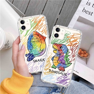 For Infinix Zero 30 5G Note 30 Hot 30i 20S 20i Note 12 G96 Smart 7 6 Plus Smart 5 Pro Hot 12 12i 10S 11S Note 10 11 Pro Note 8 7 Hot 9 10 11 Play เคสโทรศัพท์มือถือลายไดโนเสาร์ปลาฉลามสําหรับ