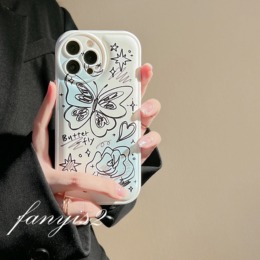 เคสป้องกันโทรศัพท์มือถือ-ลายผีเสื้อน่ารัก-สําหรับ-compatible-with-samsung-a04-a04s-a04e-a13-a03-a03s-a12-a51-a53-a52-a33-a22-a32-a72-a50-a30-a50s-a20-a30-a21s-a31