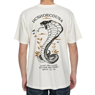 ✽Dc Shoes Siamenom Snake Backprint T Shirt Antique White PCFZCODสามารถปรับแต่งได้