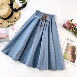 Denim skirt womens new mid skirt in spring and summer