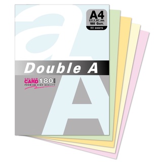 DOUBLE A กระดาษการ์ด คละอ 180G 50S