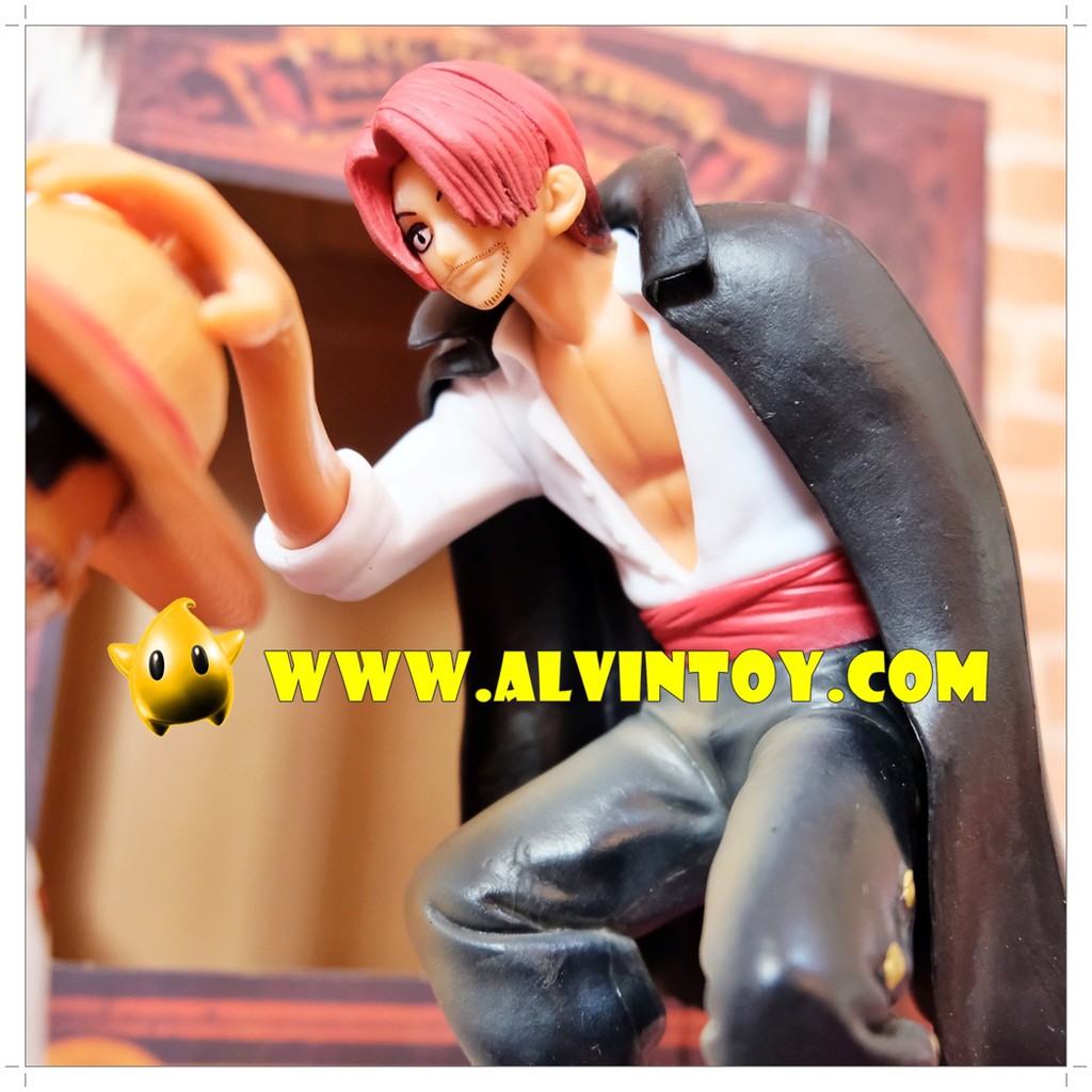 ฟิกเกอร์-one-piece-luffy-amp-shanks-วันพีช-ลูฟี่-แชงคูส-ขนาดความสูง-10-15-cm-ผลิตจาก-pvc-คุณภาพดี