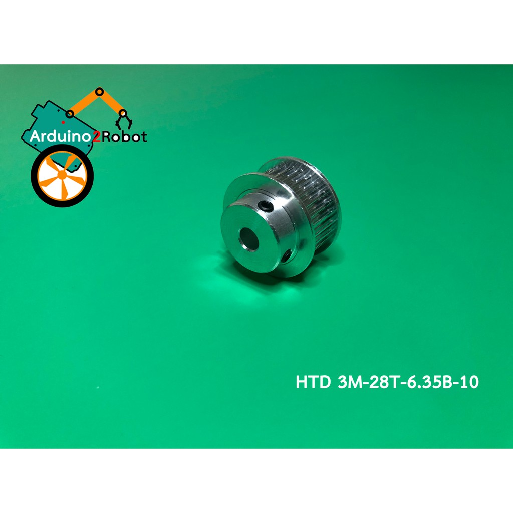 htd-3m-timing-pulley-28-teeth-bore-6-35mm-สำหรับสายพาน-3m-belt-width-10mm-htd-3m-28t-6-35b-10