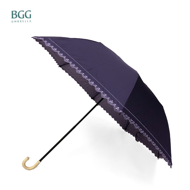 bgg-uv-cut-100-lace-folding-umbrella-ร่ม-ร่มพับ-กันแดด-กันยูวี-100-กันฝน-เคลือบยูวีสีดำ-ลายลูกไม้หรู-fm112122