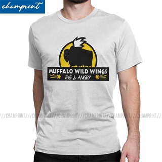 เสื้อยืดผ้าฝ้ายพิมพ์ลายคลาสสิก เสื้อยืดคอกลม ผ้าฝ้าย พิมพ์ลาย Muffalo Wild Wings World Meme Game สําหรับผู้ชาย