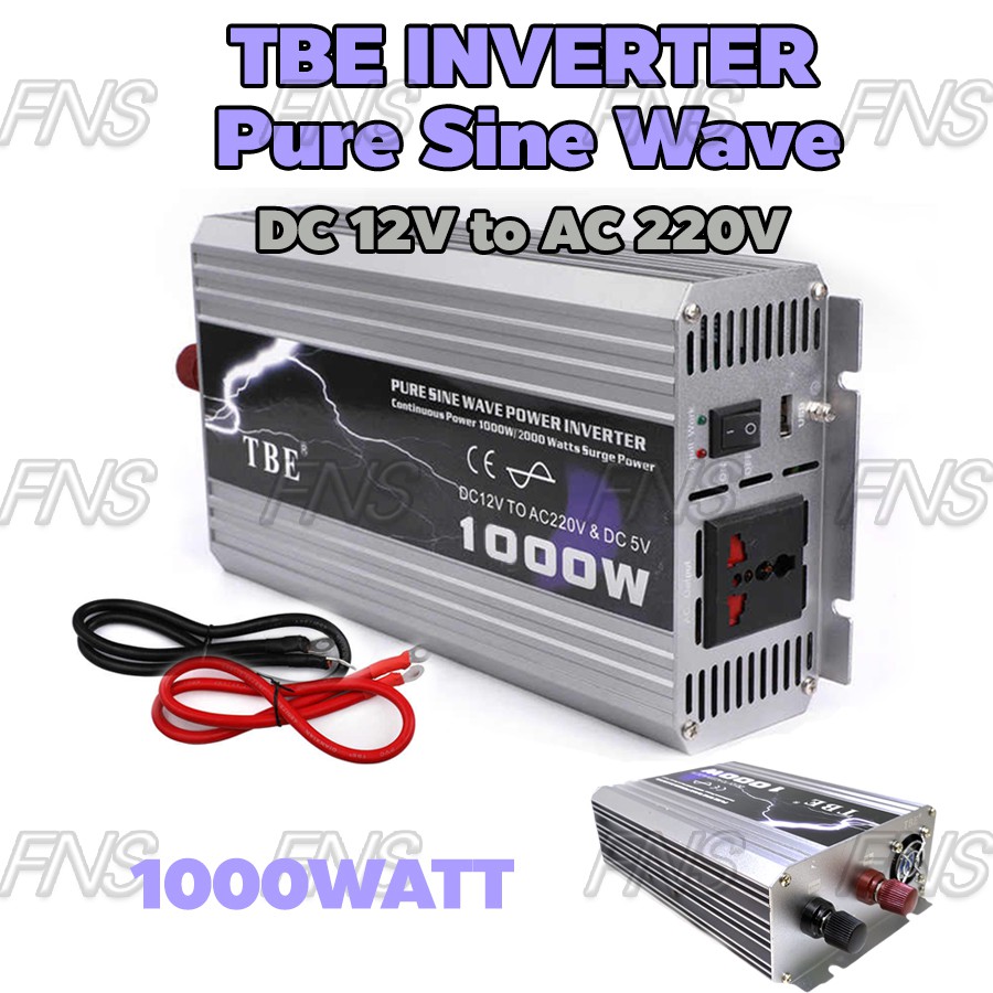 TBE Inverter pure sine wave เครื่องแปลงไฟรถเป็นไฟบ้าน หม้อแปลงไฟ ใช้ ...