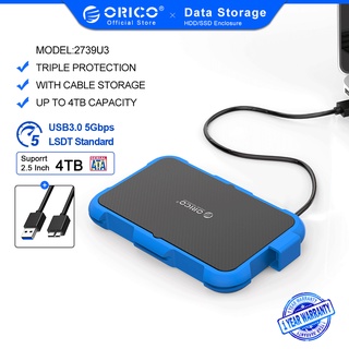 ORICO 2.5 inch HDD Enclosure Outdoor Waterproof Shockproof Dustproof Hard Disk Box SATA3.0 to USB HDD Case with Portable Hook（2739U3）