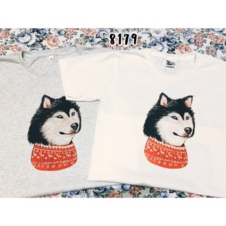 เสื้อยืดโอเวอร์ไซส์Siberian Husky T-shirt (ไซบีเรียน ฮัสกี้) 8179,2102S-3XL