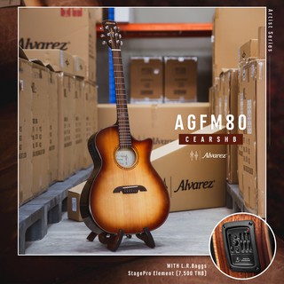 Alvarez AGFM80CEARSHB กีตาร์โปร่งไฟฟ้า Top Solid (AA Sitka Spruce / Flamed Maple)