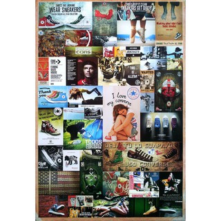 โปสเตอร์ รองเท้า คอนเวิร์ส Converse รูป ภาพ ติดผนัง สวยๆ poster 34.5 x 23.5 นิ้ว (88 x 60 ซม.โดยประมาณ)