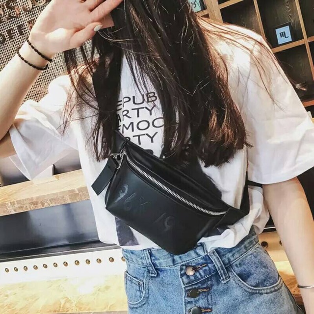 shoulder-bag-กระเป๋าใช้งานได้สองแบบเลย-คาดอก-คาดเอวได้-พร้อมส่ง6สี