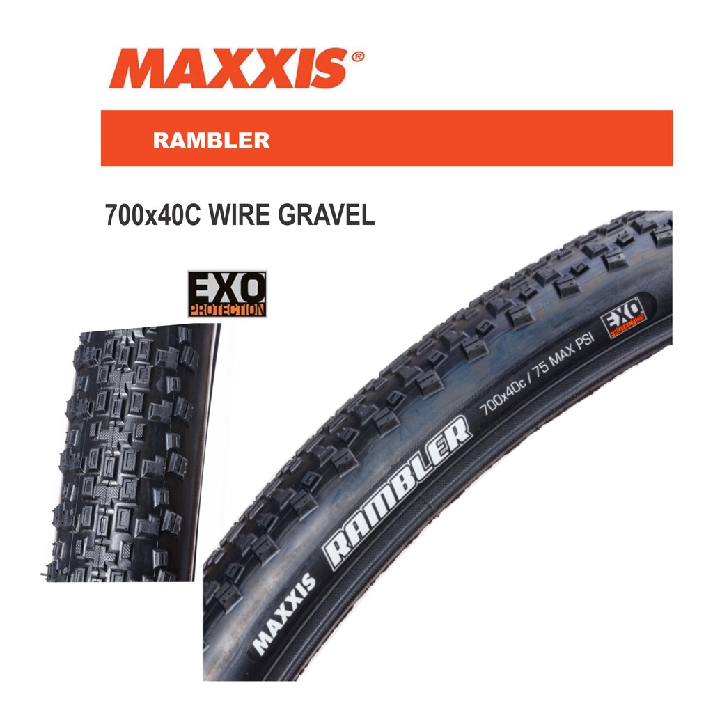 Maxxis 700 * 40 / 45c RAMBLER ลวดลูกปัด สลักลาย EXO | Shopee Thailand