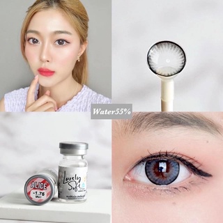 ✨Alice gray (lovely soft) ขนาดตาโต Big  ☀️กรองแสง uv ✔️เลนส์แท้จดทะเบียนถูกต้อง (บิ๊กอาย คอนแทคเลนส์ Bigeye)