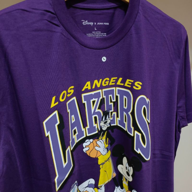 เสื้อยืด-พิมพ์ลาย-lakers-สีม่วง-พรีเมี่ยมสามารถปรับแต่งได้