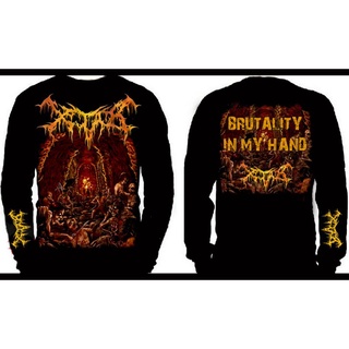 Xtab Longsleeves / XTAB BRUTALITY IN MY HAND เสื้อยืดวง deathmetal โลหะขัดเงา Burgerkill jasad / XTAB DISTROสามารถปรับแต