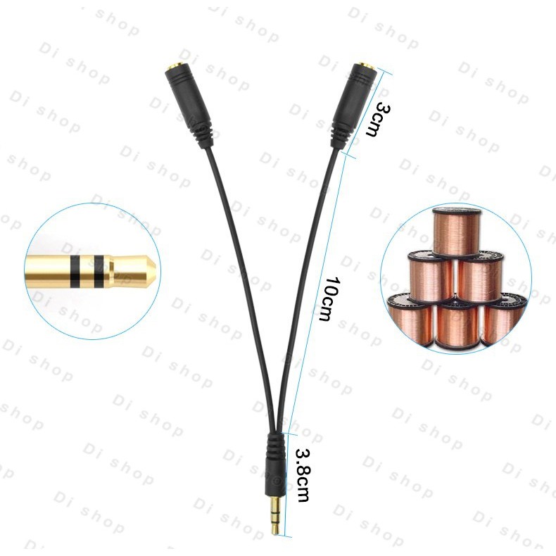 ฟังเพลงพร้อมกัน-2-คน-ช่องหูฟัง-3-5-mm-1-ออก-2-สายแปลง-สายแยกหูฟัง-2-ทาง-ใช้งานง่าย-ใช้สำหรับต่อหูฟัง