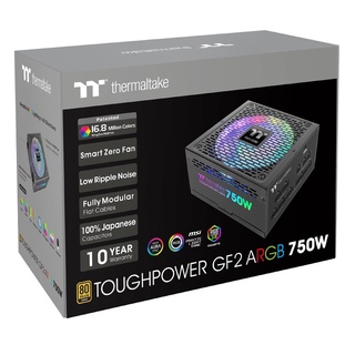 สินค้า POWER SUPPLY (อุปกรณ์จ่ายไฟ) THERMALTAKE Toughpower GF2 ARGB 750W TT Premium Edition Black (PS-TPD-0750F3FAGE-2) 10y