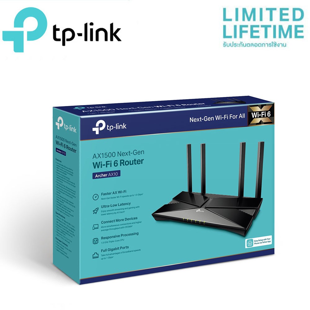 tp-link-archer-ax10-1500mbps-wifi-router-ที่สุดของ-wi-fi-6-ราคาประหยัดสุดคุ้ม-รับประกันตลอดอายุการใช้งาน-synnex