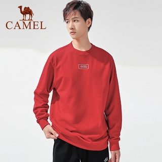 Camel เสื้อกันหนาว แขนยาว แบบบาง สไตล์สปอร์ต สําหรับผู้ชาย และผู้หญิง