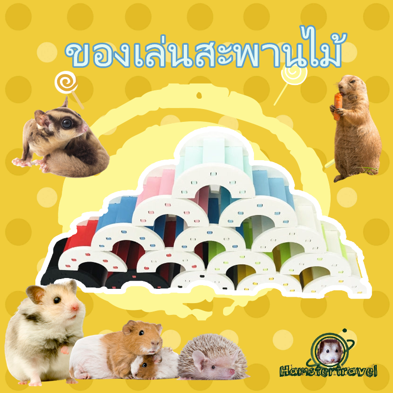 hamster-travel-สัตว์เลี้ยงขนาดเล็กอุปกรณ์-carno-ของเล่นสะพานไม้-hamster-bridge-กระรอกเม่นร่อนน้ำผึ้งmq