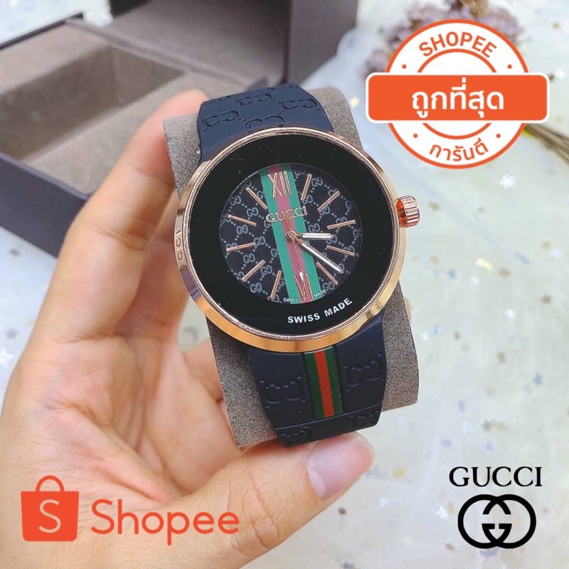 ภาพหน้าปกสินค้านาฬิกาข้อมือผู้ชาย กุชชี่สายยางรุ่น G-Timeless จากร้าน sigye_accessories บน Shopee