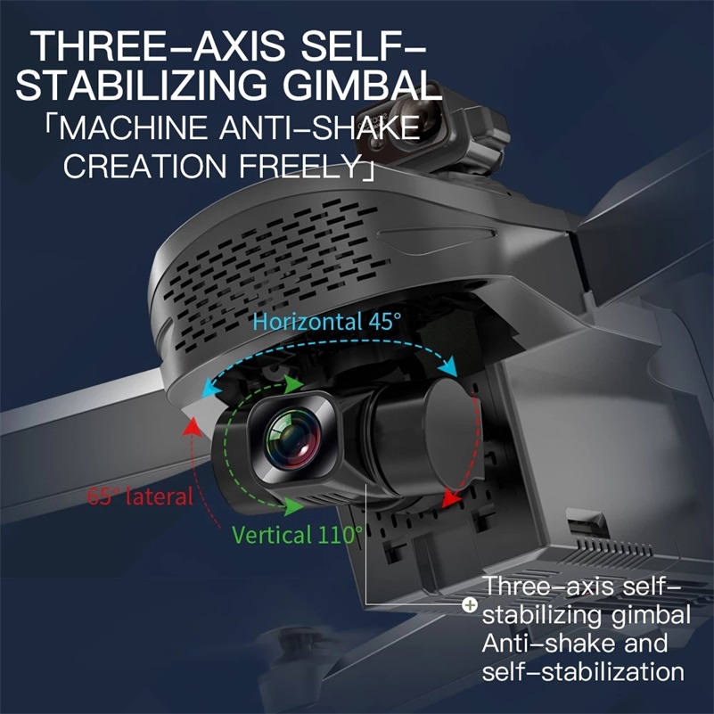 ภาพสินค้าBest Drone มีกระเป๋าแถม กล้อง 4k with 3-Axis Gimbal GPS FPV 5G WIFI Professional Drone Self-stabilizing จากร้าน jk_thailand_mall บน Shopee ภาพที่ 5