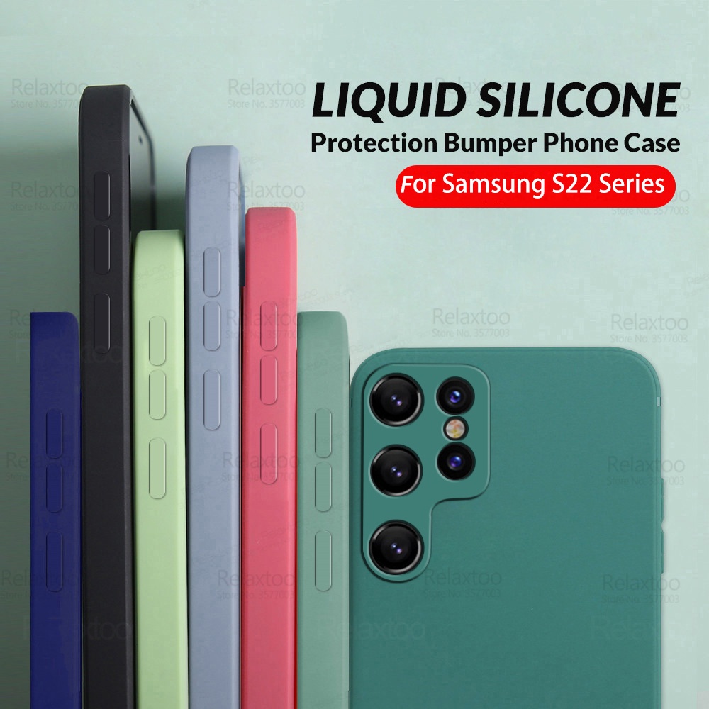 for-samsung-galaxy-s22-ultra-case-square-liquid-silicone-phone-cover-s22ultra-s22-plus-s225g-camera-shockproof-fundas