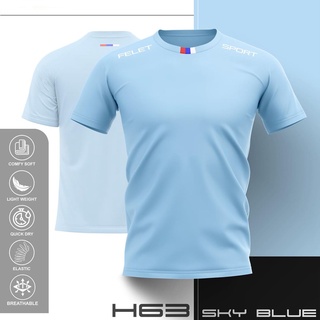 Felet เสื้อคอกลม Jersey H63 (สีฟ้า)