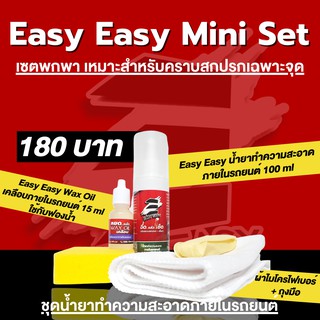 น้ำยาทำความสะอาดเบาะ เพดานรถ รถขึ้นรา เหม็นอับ น้ำยาฟอกเบาะ EASY EASY 100 ml ได้ทั้งเซต