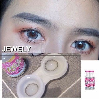 คอนแทคเลนส์💙 ลายjewely สีเทา สุดปัง